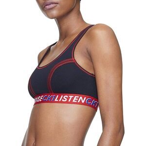 Calvin Klein Womens Bralette L CK One Listen Bralette Logo